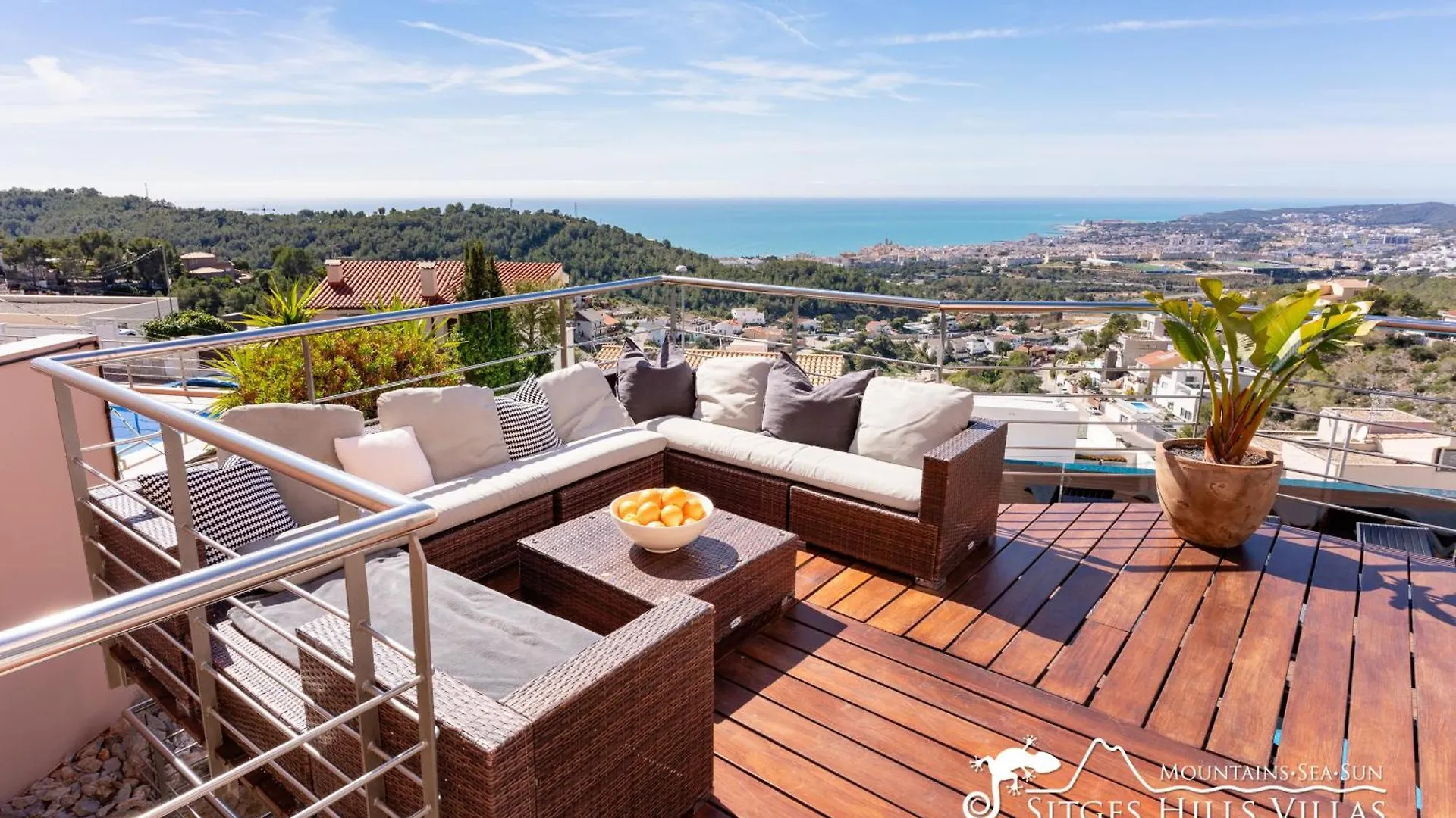 Stylish Villa Havana With Sea Views, Private Pool & A/C 시체스 스페인